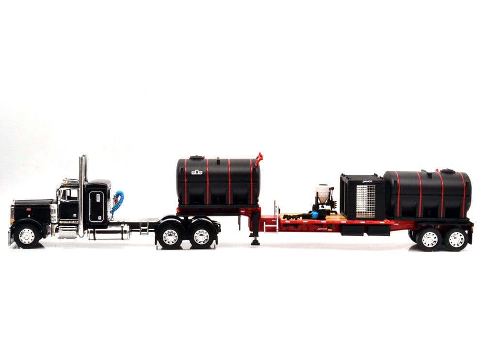 ピータービルト379・ウィズ・デムコ・トレーラー(ブラック/レッド)