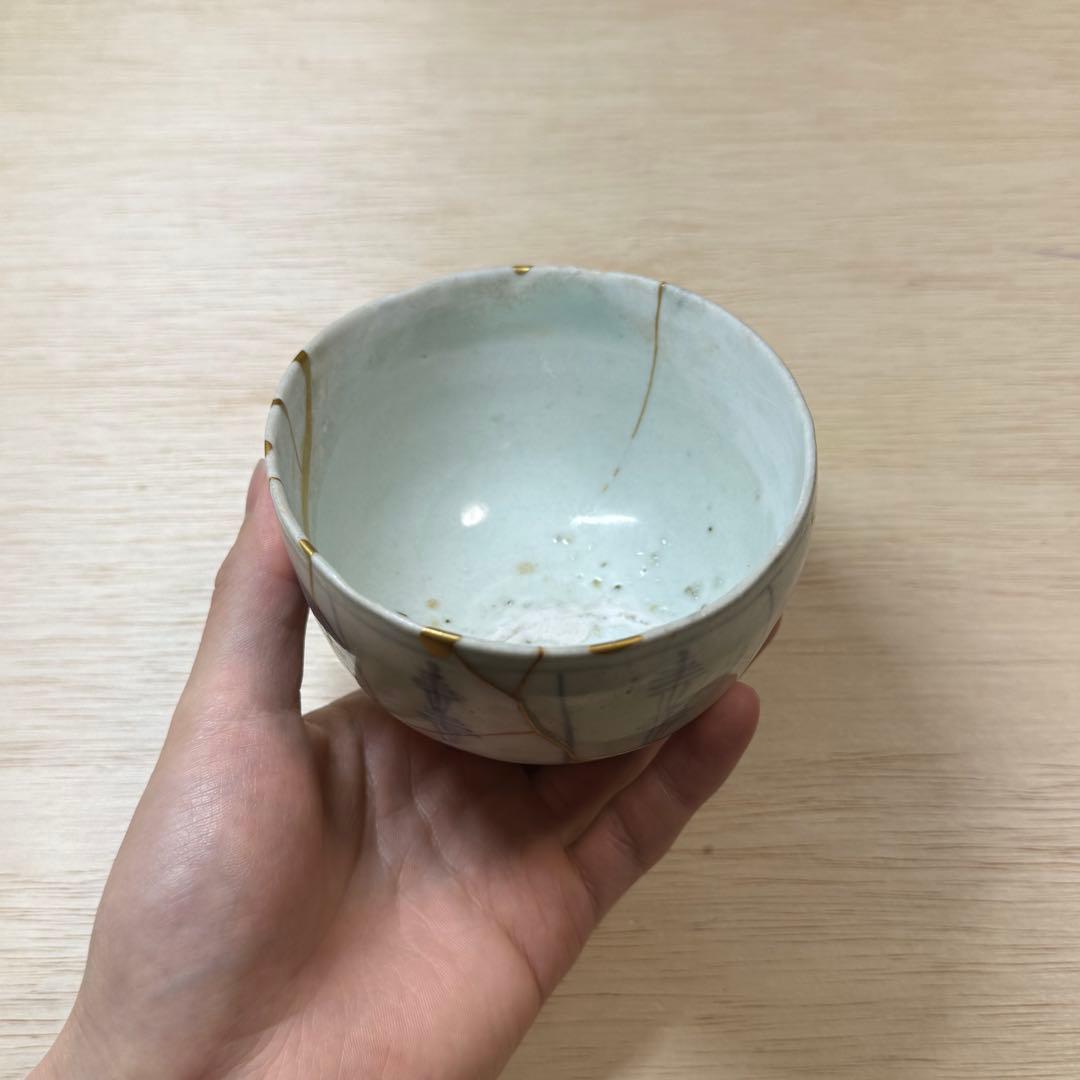 初期伊万里 染付 茶碗 江戸時代 金継ぎ 古唐津 古伊万里 古美術 骨董 陶片
