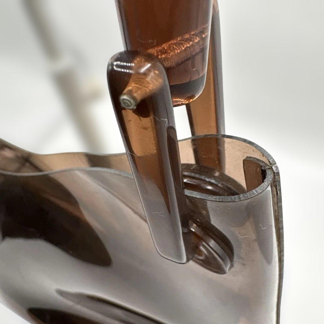 GUCCI グッチ バンブー ショルダーハンドバッグ ビニール レザー ブラウン