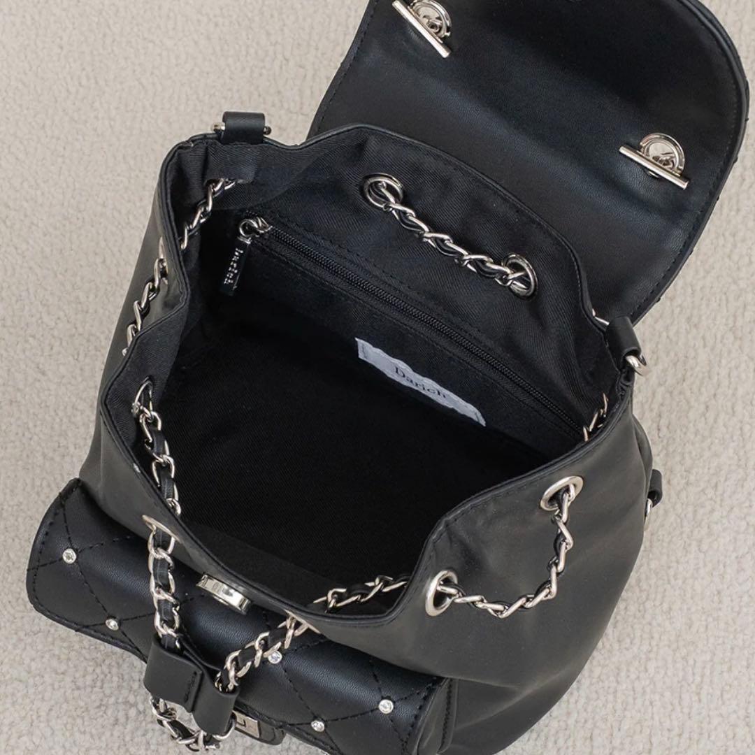 ダーリッチ　Darich キルティングビジューミニリュック BLK 黒　ブラック