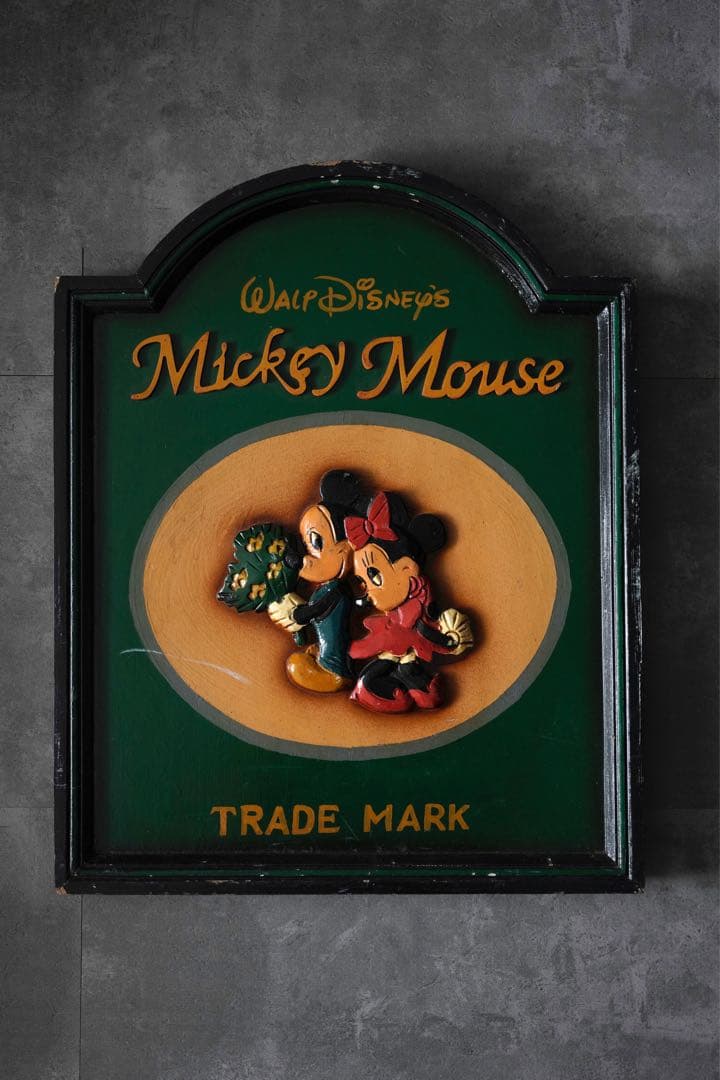 レア！珍品ウォルト・ディズニー ミッキーマウス 立体彫刻看板