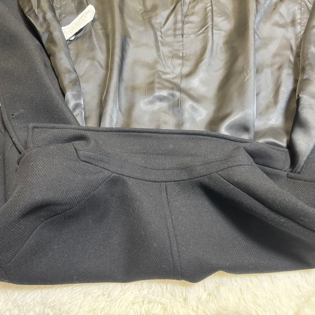 【極美品】ザラ マンテコ ヘリンボーン ダブルチェスターコート 黒 L相当