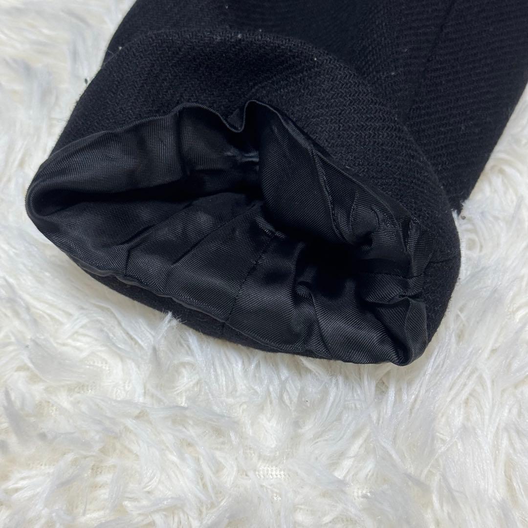 【極美品】ザラ マンテコ ヘリンボーン ダブルチェスターコート 黒 L相当