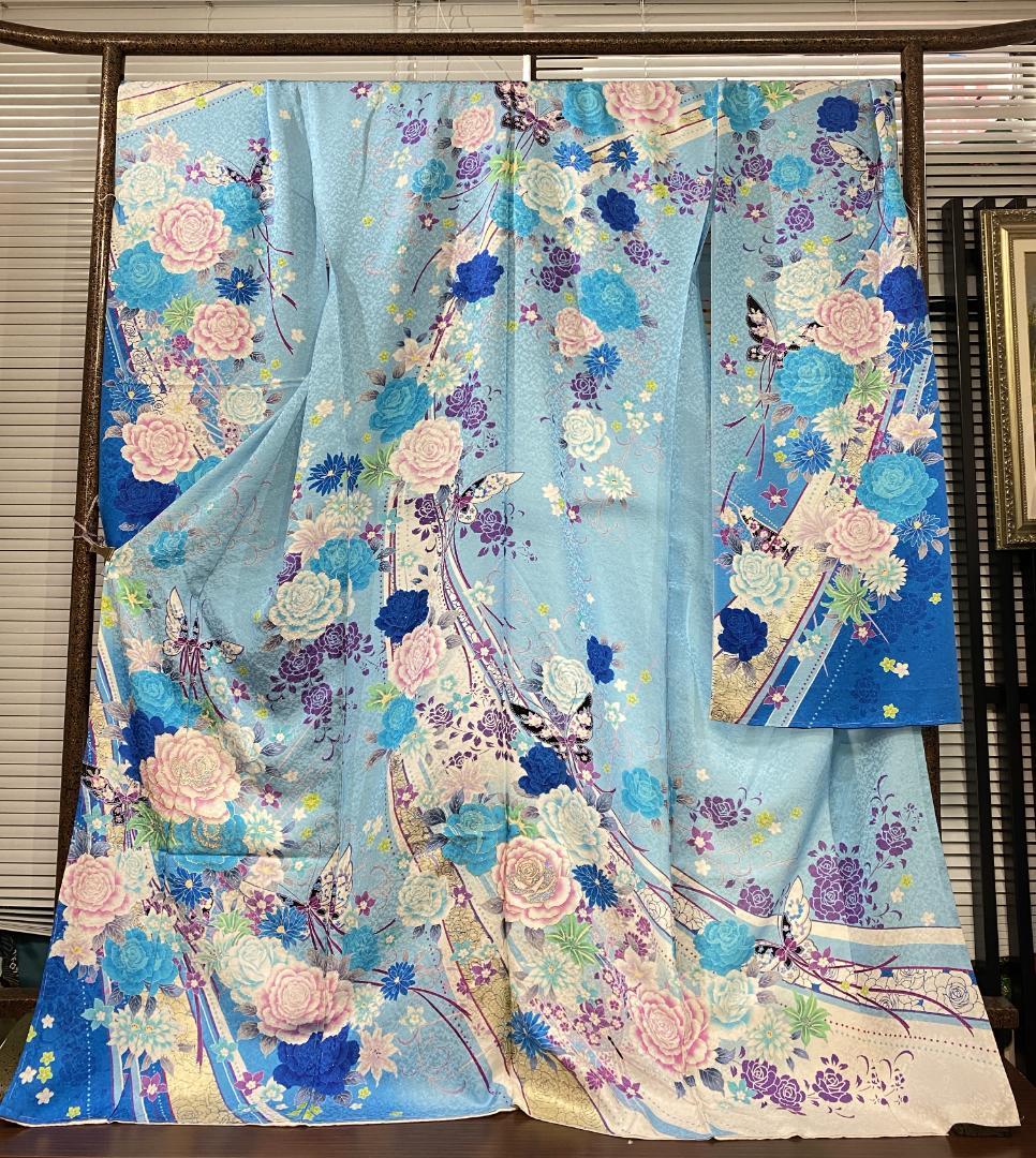 新春セール12日迄特別価格！ 新品 新柄　仮絵羽未仕立て　金彩　振袖　リメイク