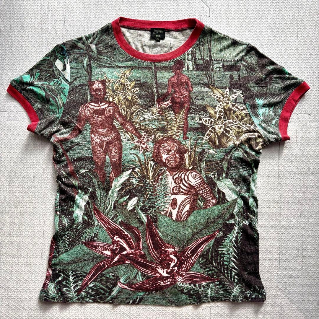 Jean Paul GAULTIER 総柄Tシャツ 48 日本製 アーカイブ
