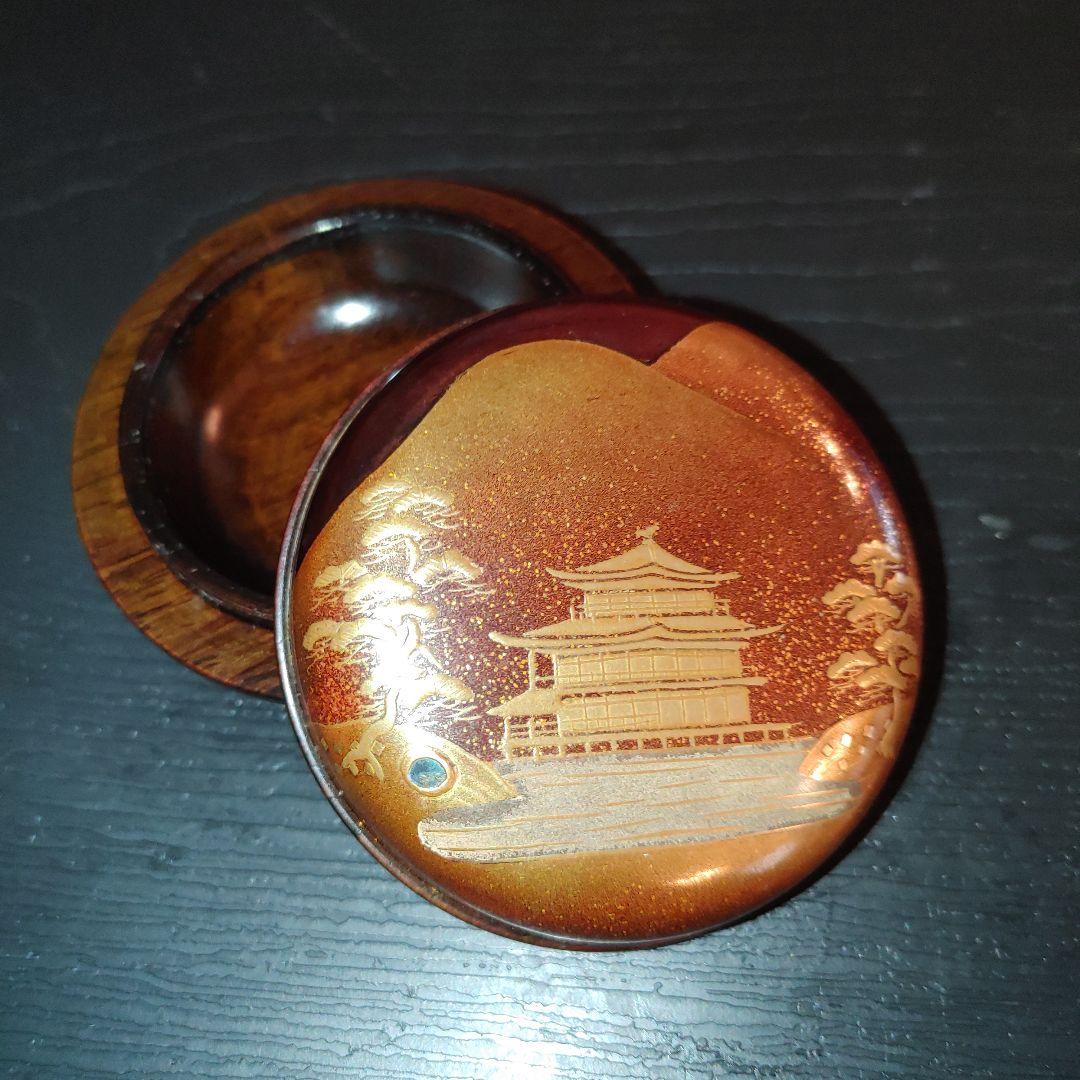 京都　金閣寺蒔絵　香合