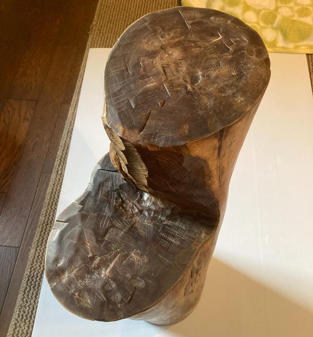 工房がんま フクロウの木彫り彫刻75cm