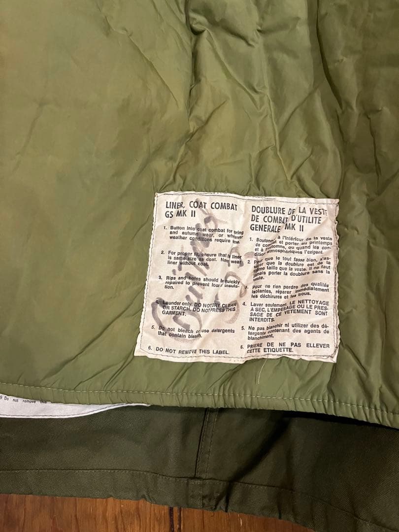 ヴィンテージカナダ軍のMK2コンバットジャケット