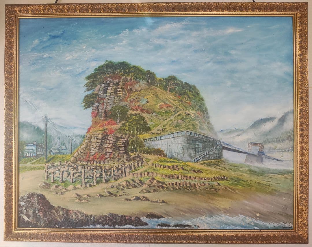 F80油彩 仮額縁 絵画付き