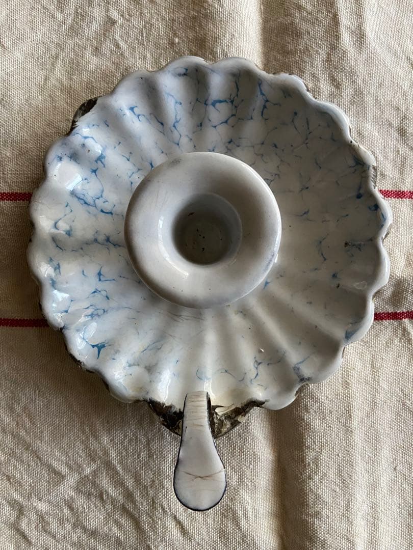 フランスアンティーク　キャンドルホルダー　キャンドルスタンド　ホーロー　エナメル