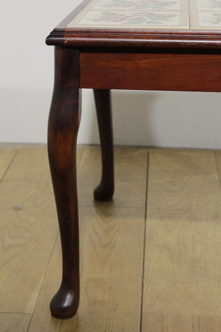 イギリス★タイル天板サイドテーブル★DemainCOLLECTION★木製家具★