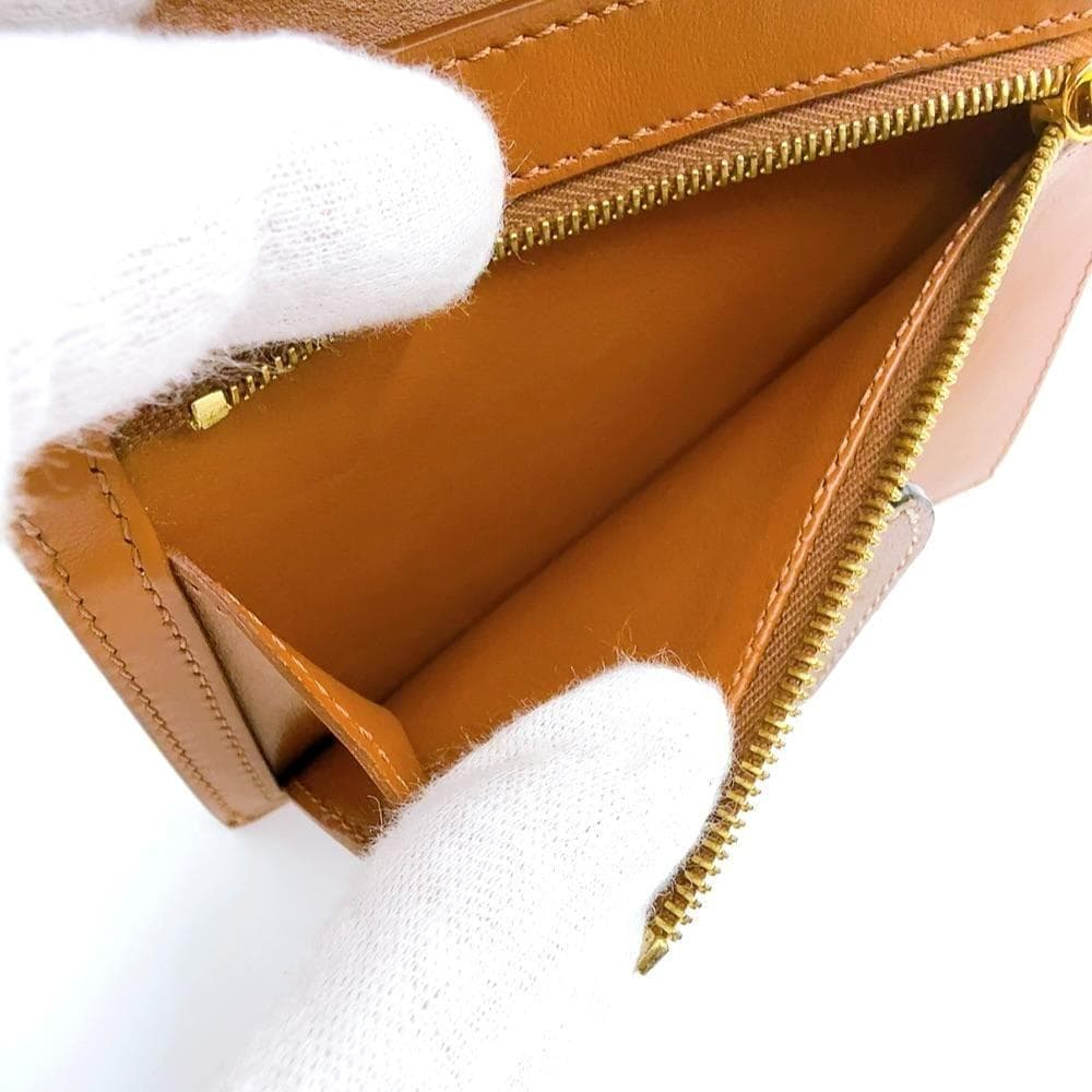 ◇セリーヌ◇トリオンフ/ミディアムストラップ/コンパクトウォレット/二つ折り財布