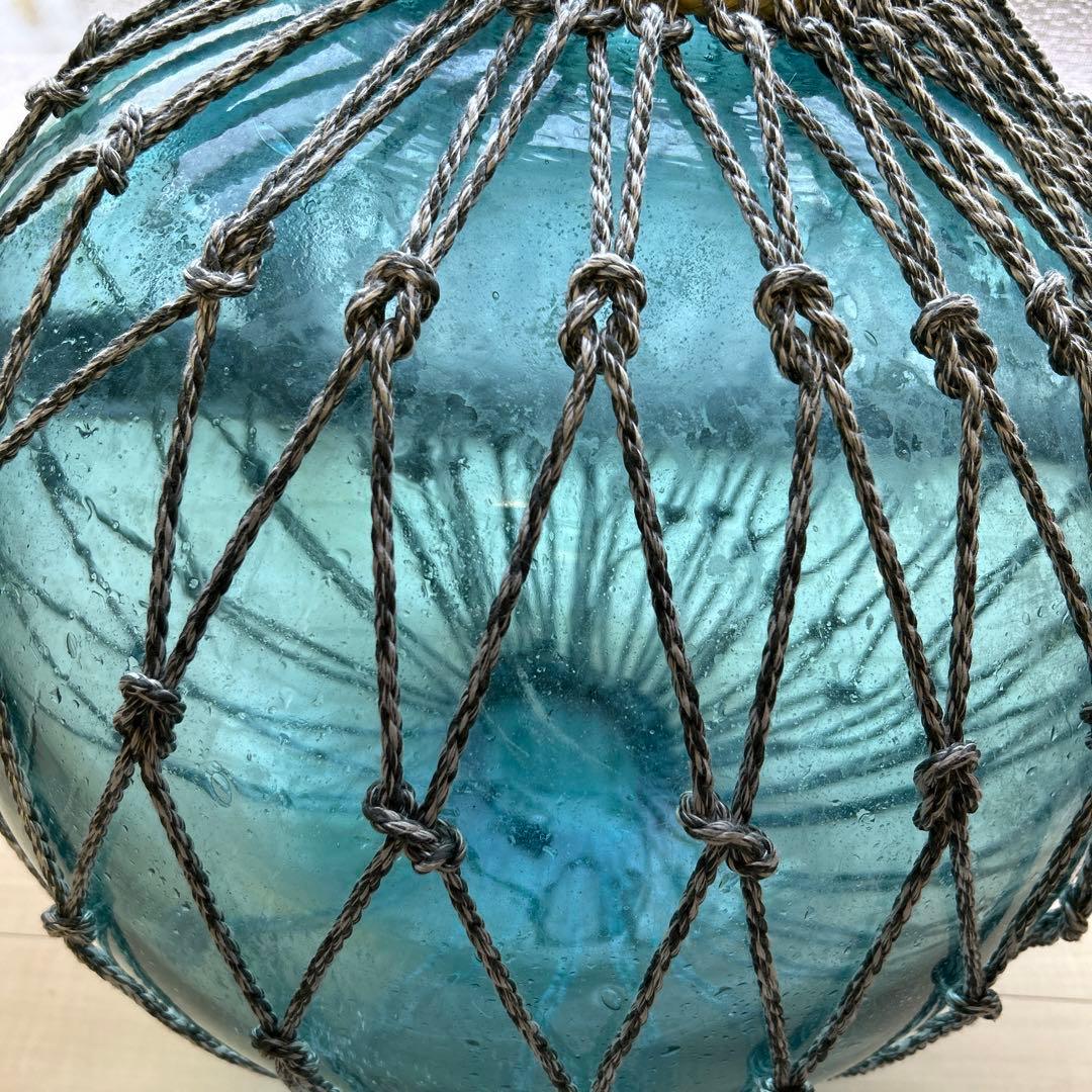 48センチ特大美　ガラス玉　浮き玉　吊り下げ　自立で立つ　置物　インテリア　漁具