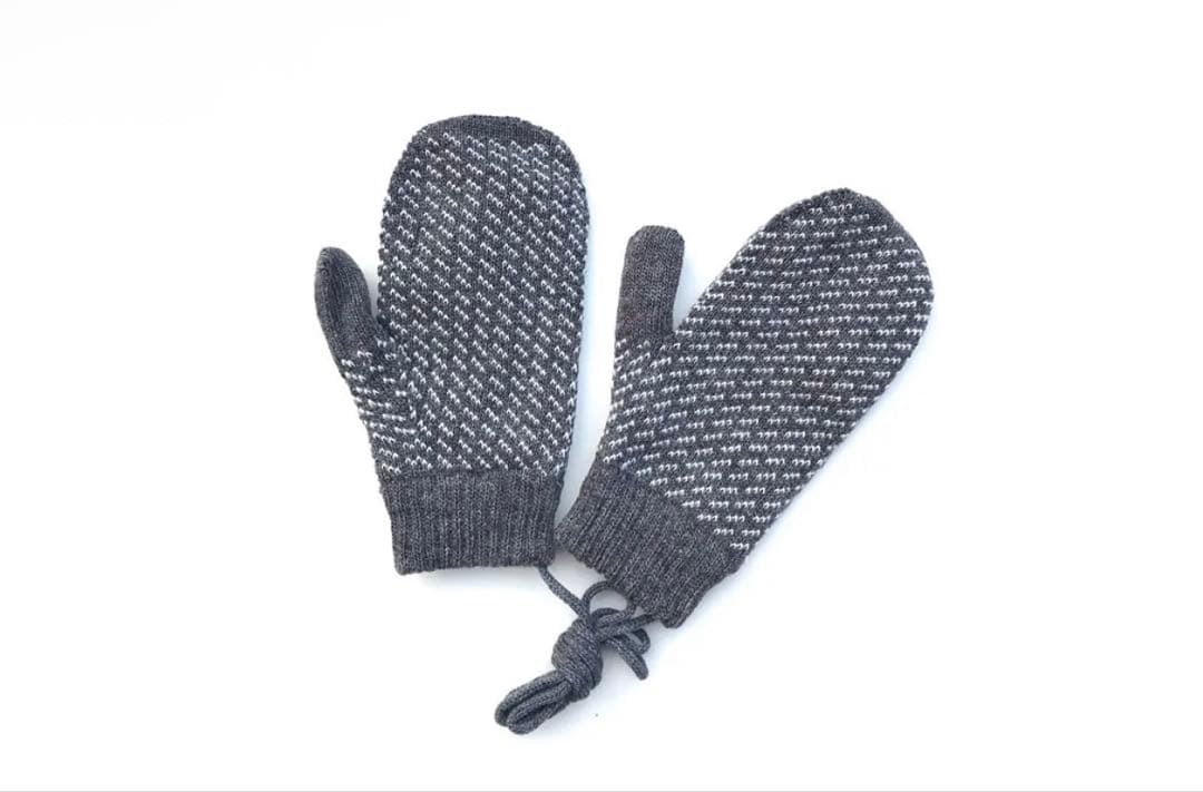 NOROLL 初期 バーズアイ ミトン 手袋 ノーロール エルエルビーン　グレー
