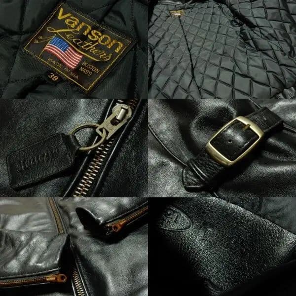 激レアモデルD！バンソンVANSON立ち襟スタンドシングルライダース38