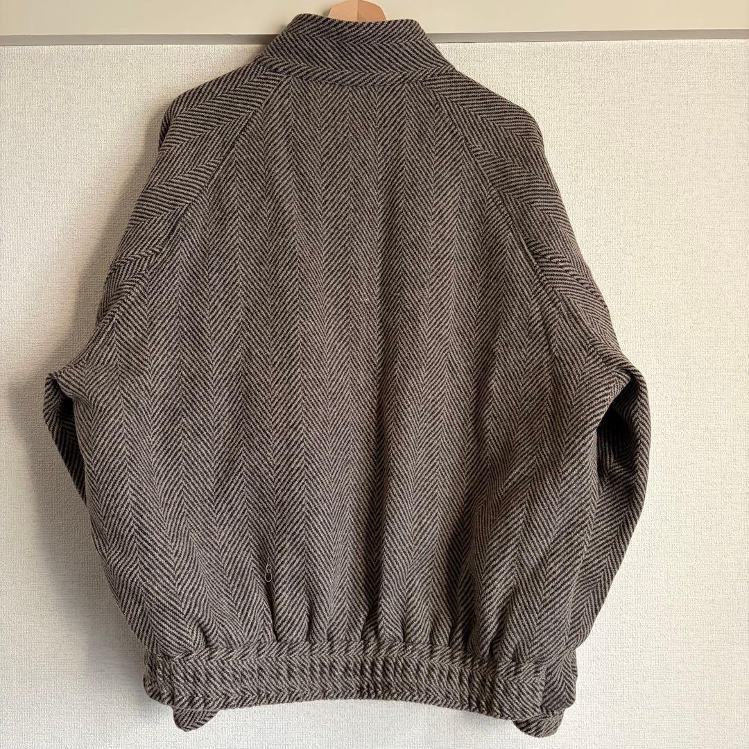 オーラリー LAMA SHETLAND WOOL ツイードブルゾン 3
