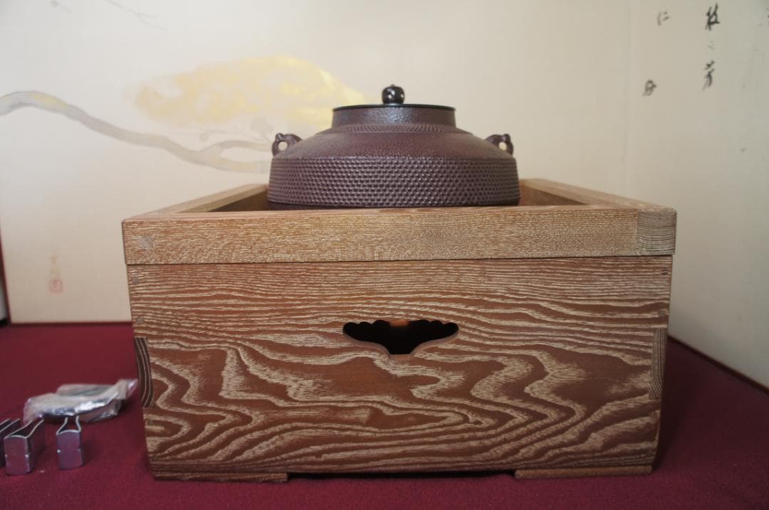 専用☆美品 桑色置炉 在銘 独楽釜 置炉用600W 炭型 電熱器 送料込み