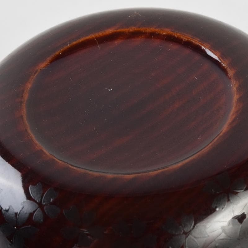 茶道具　中村香鳳作　夜桜蒔絵　珠光棗　共箱　V　9101