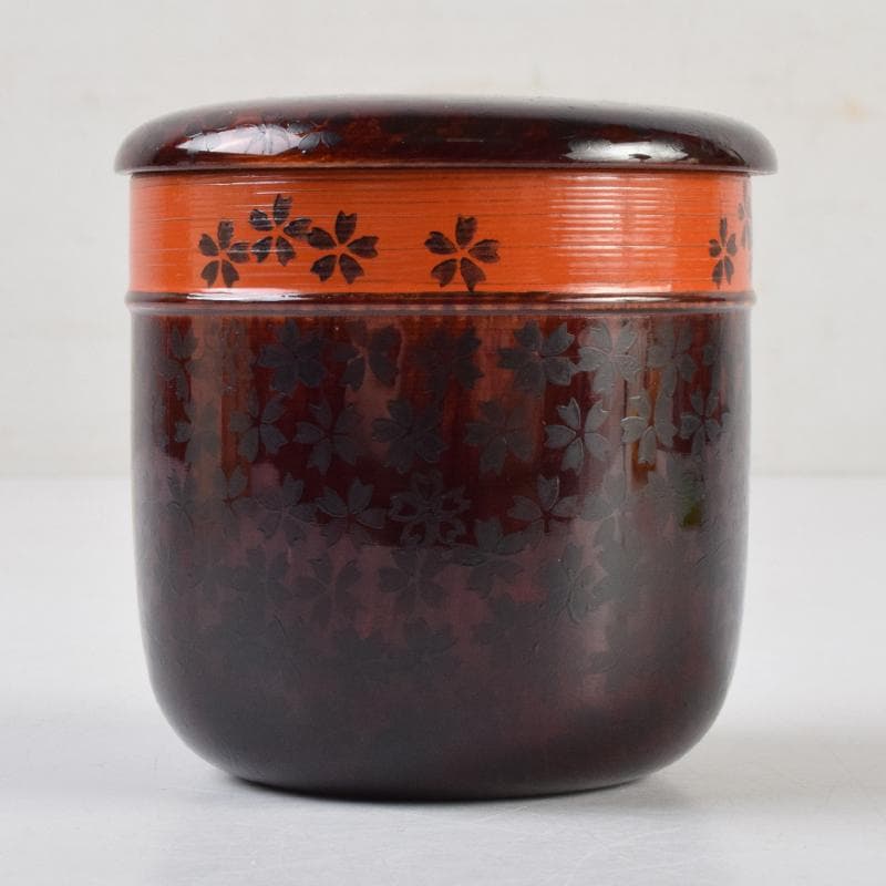 茶道具　中村香鳳作　夜桜蒔絵　珠光棗　共箱　V　9101