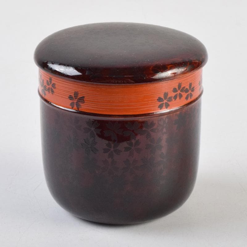 茶道具　中村香鳳作　夜桜蒔絵　珠光棗　共箱　V　9101