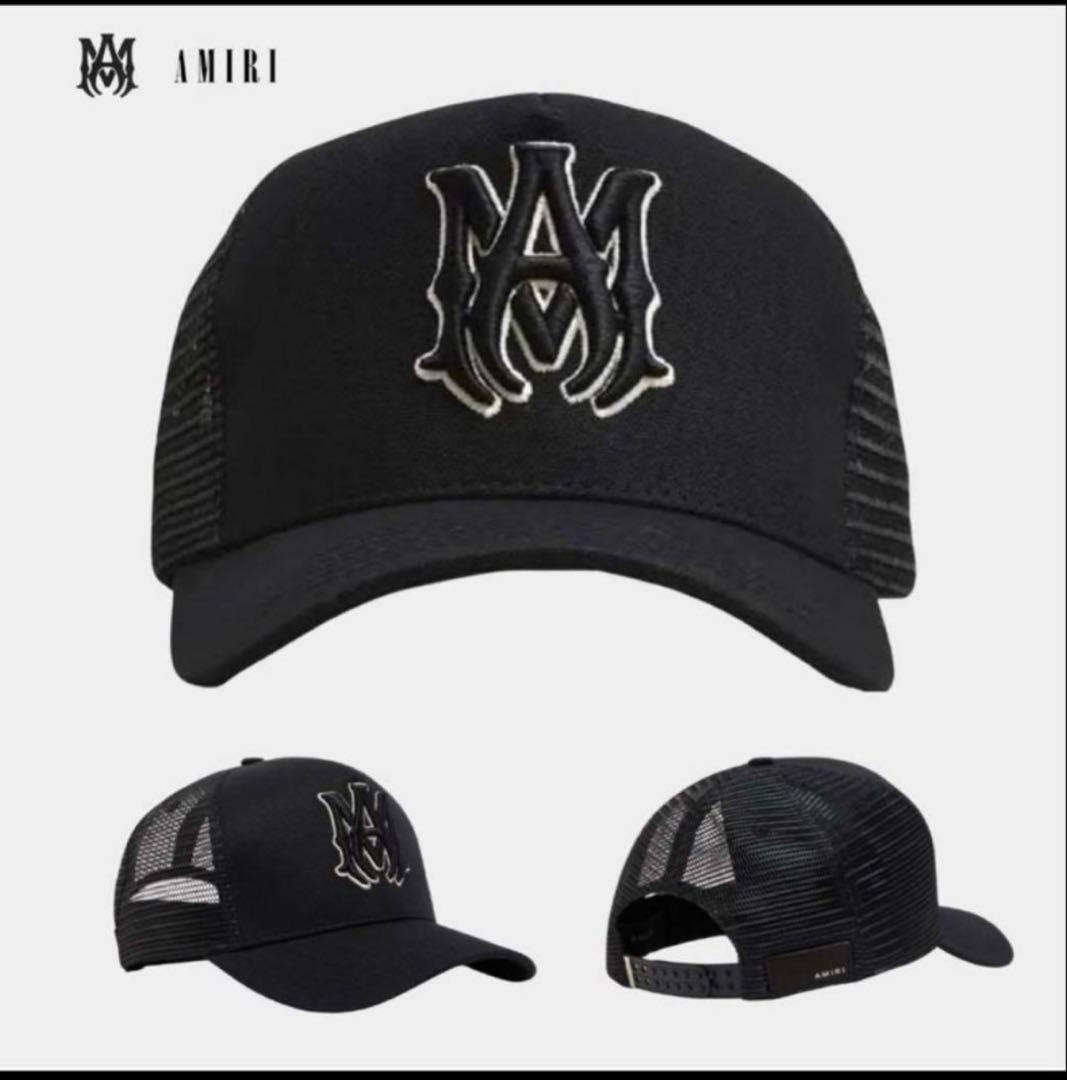 【未使用】Amiri アミリ ロゴ刺繍 ベースボール キャップ