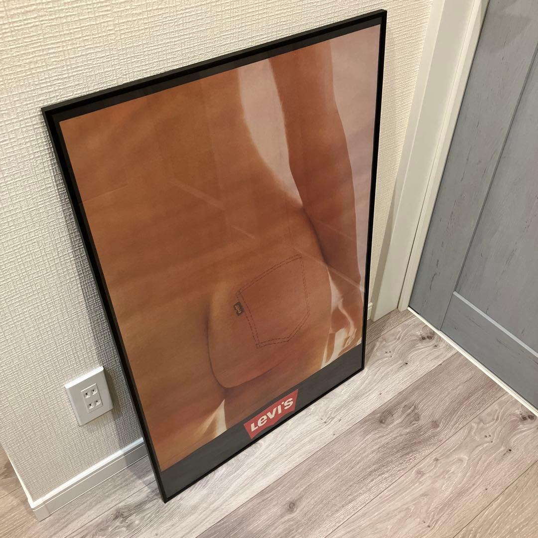 Levi's リーバイス　ポスター　大判　70s ビンテージ　額縁入り　ヒップ
