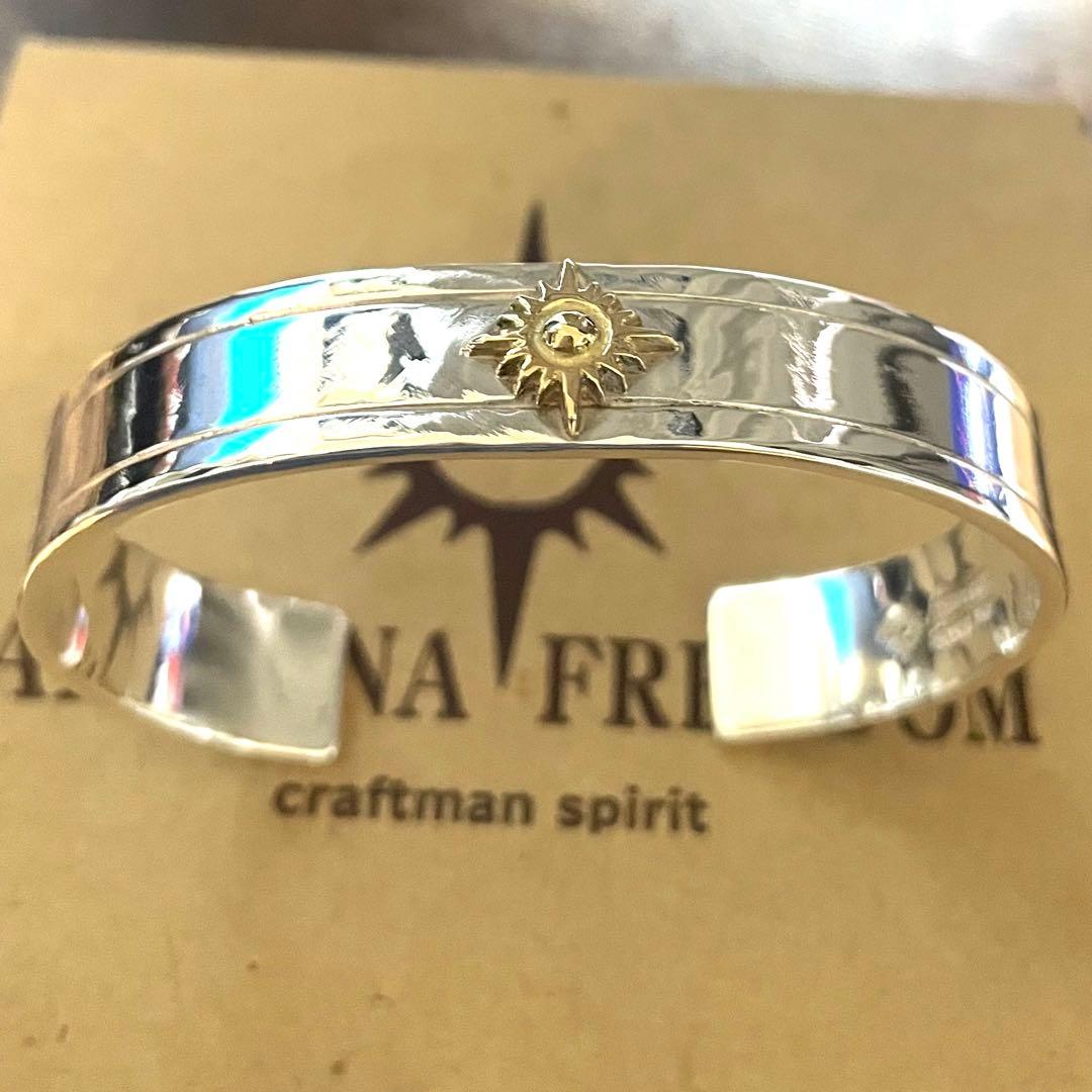 オマル　美品　アリゾナフリーダム バングル　12mm k18 大太陽神　金