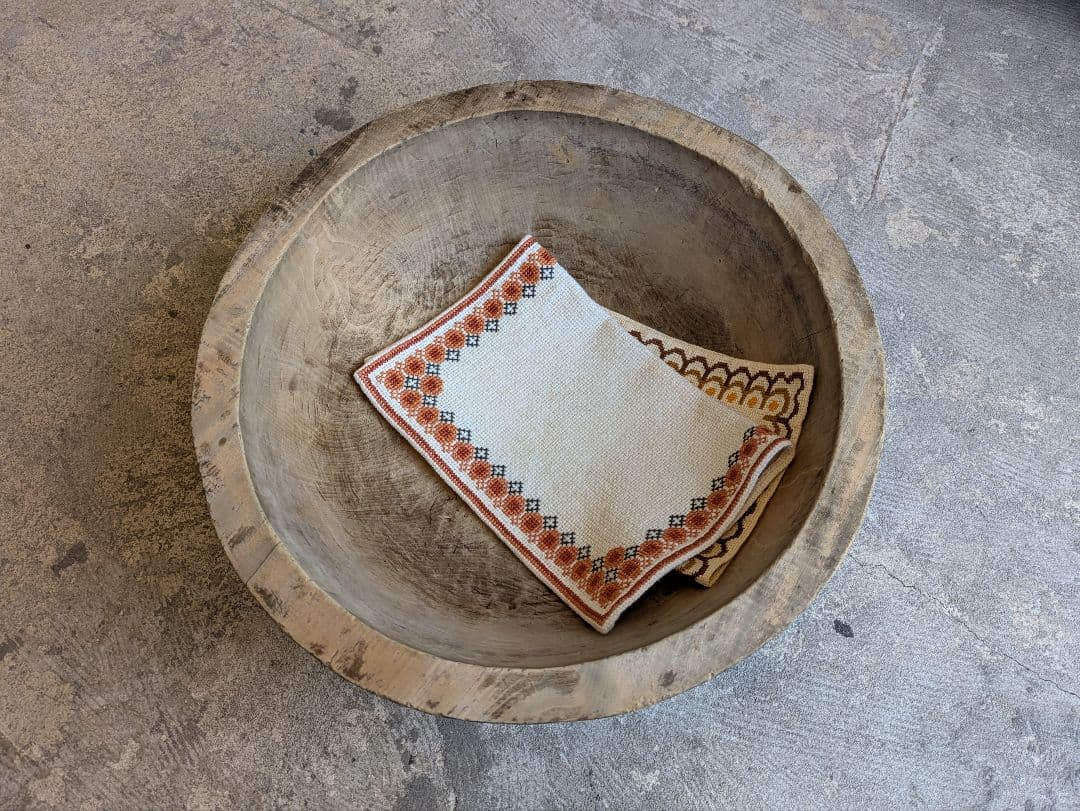 アンティーク 古道具 木製 ボウル こね鉢 生地鉢 ねり鉢 木鉢 民芸 器