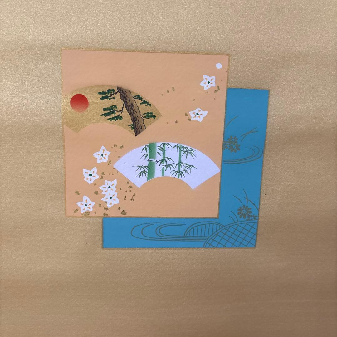 掛軸-村山静苑　立雛　日本画家　桃の節句　七五三　ひな祭り　かけ日　日本画