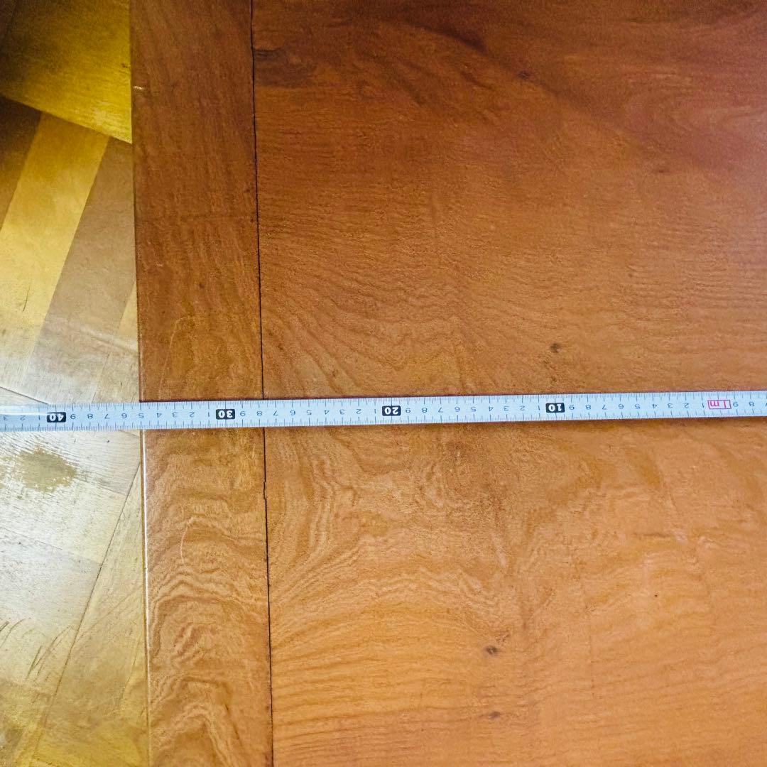 木製シンプル座卓 天板ひび割れあり