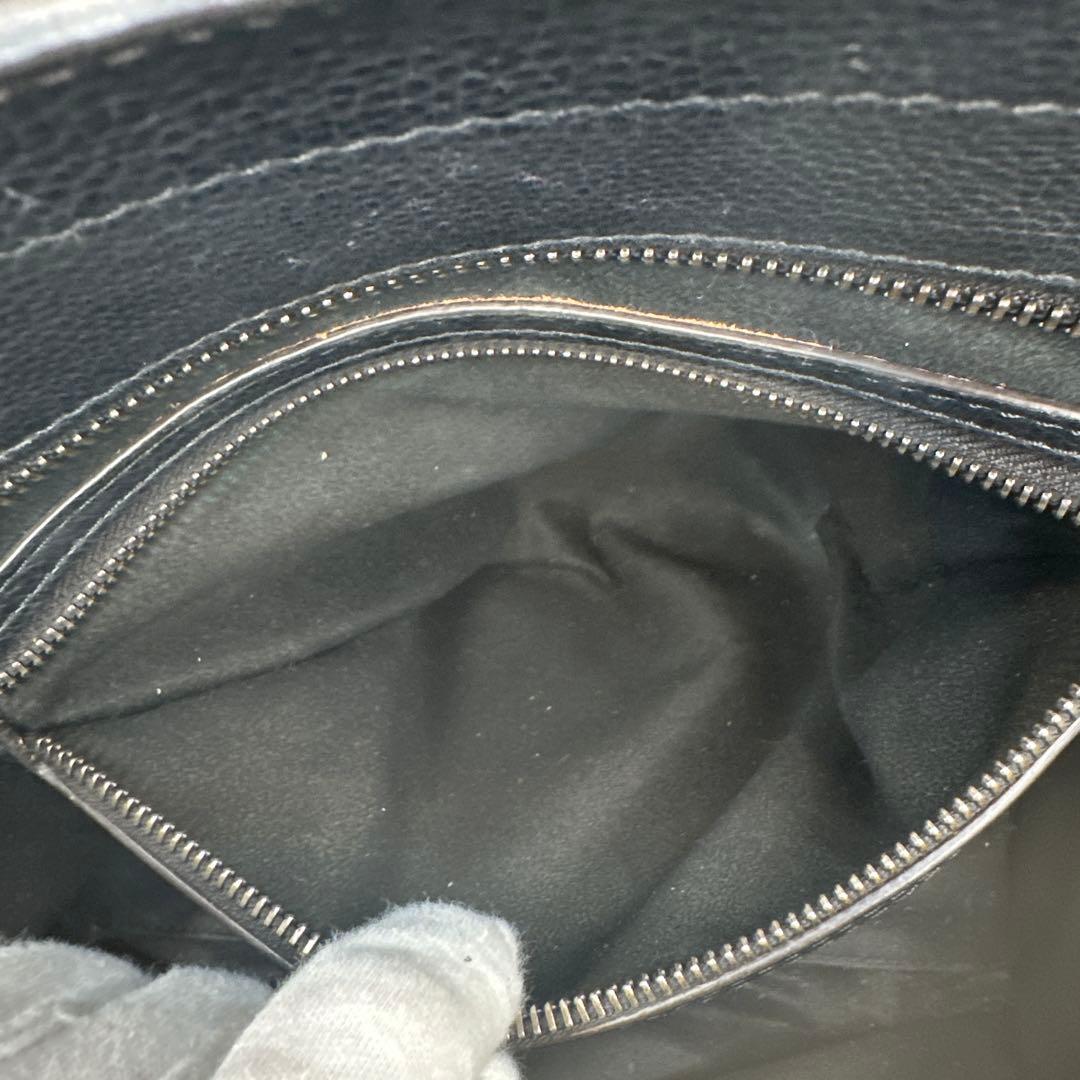 CELINE ラゲージ ミニ ブラック レザー ハンドバッグ 旧ロゴ 保存袋付き