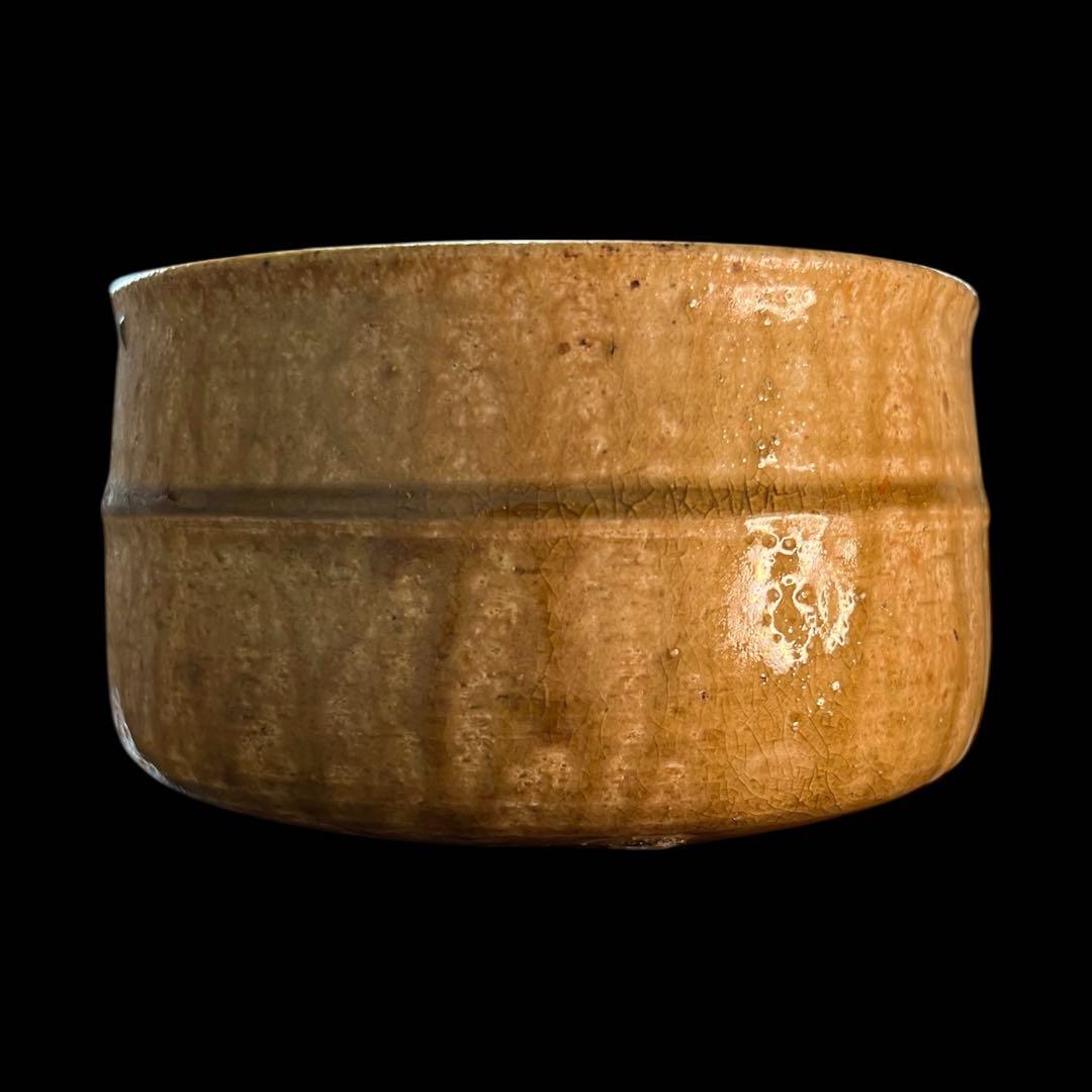 《極美品》茶道具 美濃焼 黄瀬戸茶碗 抹茶碗 共箱付