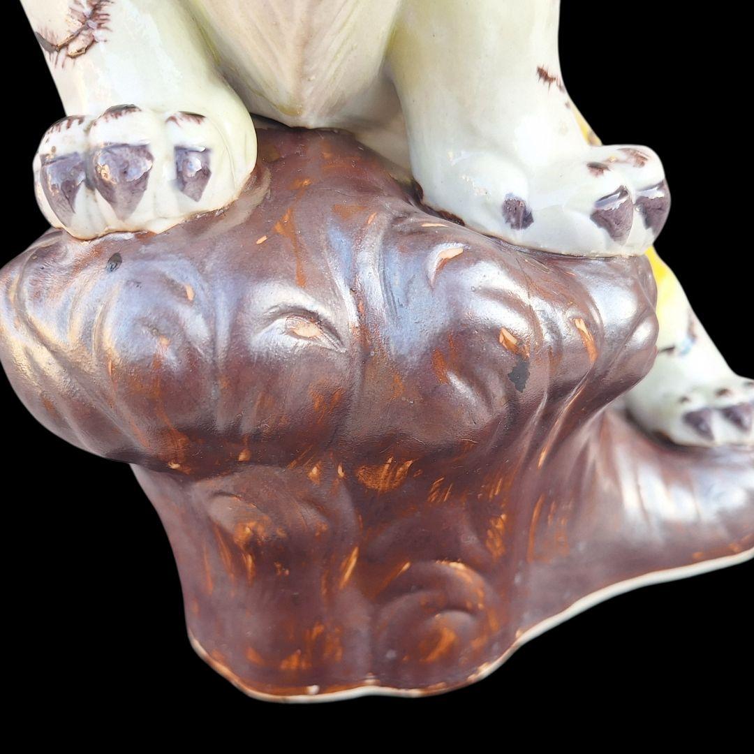 九谷焼 糠川清章 10号 虎 置物 29cm 縁起物