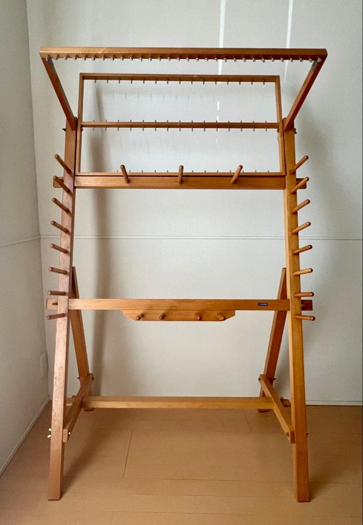 【整経台】東京手織機　整経台F-1号 +大管30本立て付き　中古　織物道具