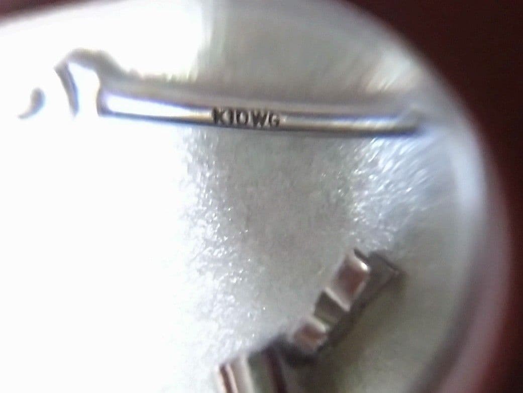 ジュエリーツツミ K10ホワイトゴールドフープピアス