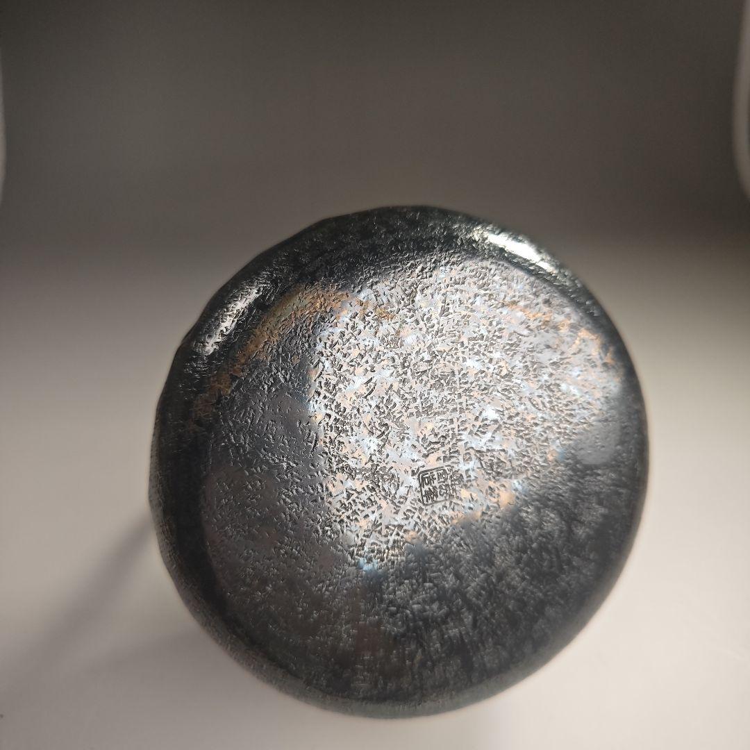 ウ302 急須『秀峯堂造　燻銀　いぶし銀　ひしぎ形　水注　薬缶』茶道具　銅製