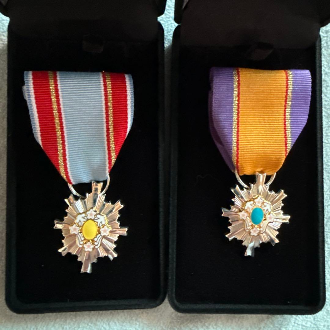 防衛功労章授付き2個セット ケース付き