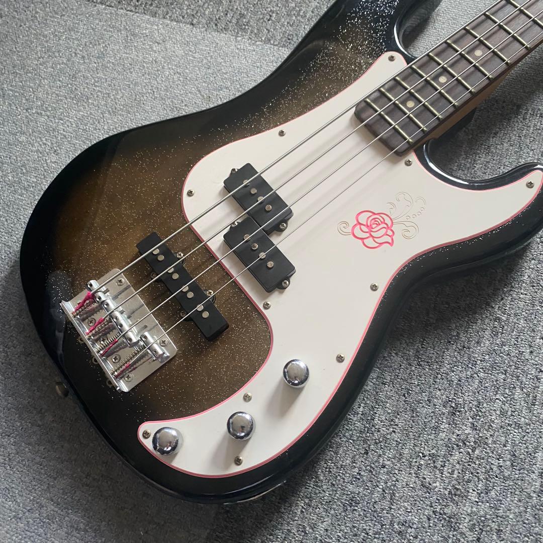 ジプシーローズ 女子向け 可愛い プレジャズベース ラメ入り ブラック・ブラウン