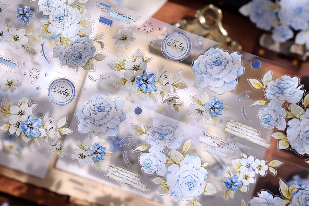 ⭐️SALE⭐️小白家文創《涧石蓝》海外マスキングテープ マステ 【2742】