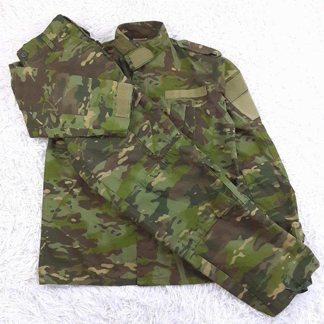 美品◎ミリタリー上下セット カモフラージュカラー 迷彩 サバゲー