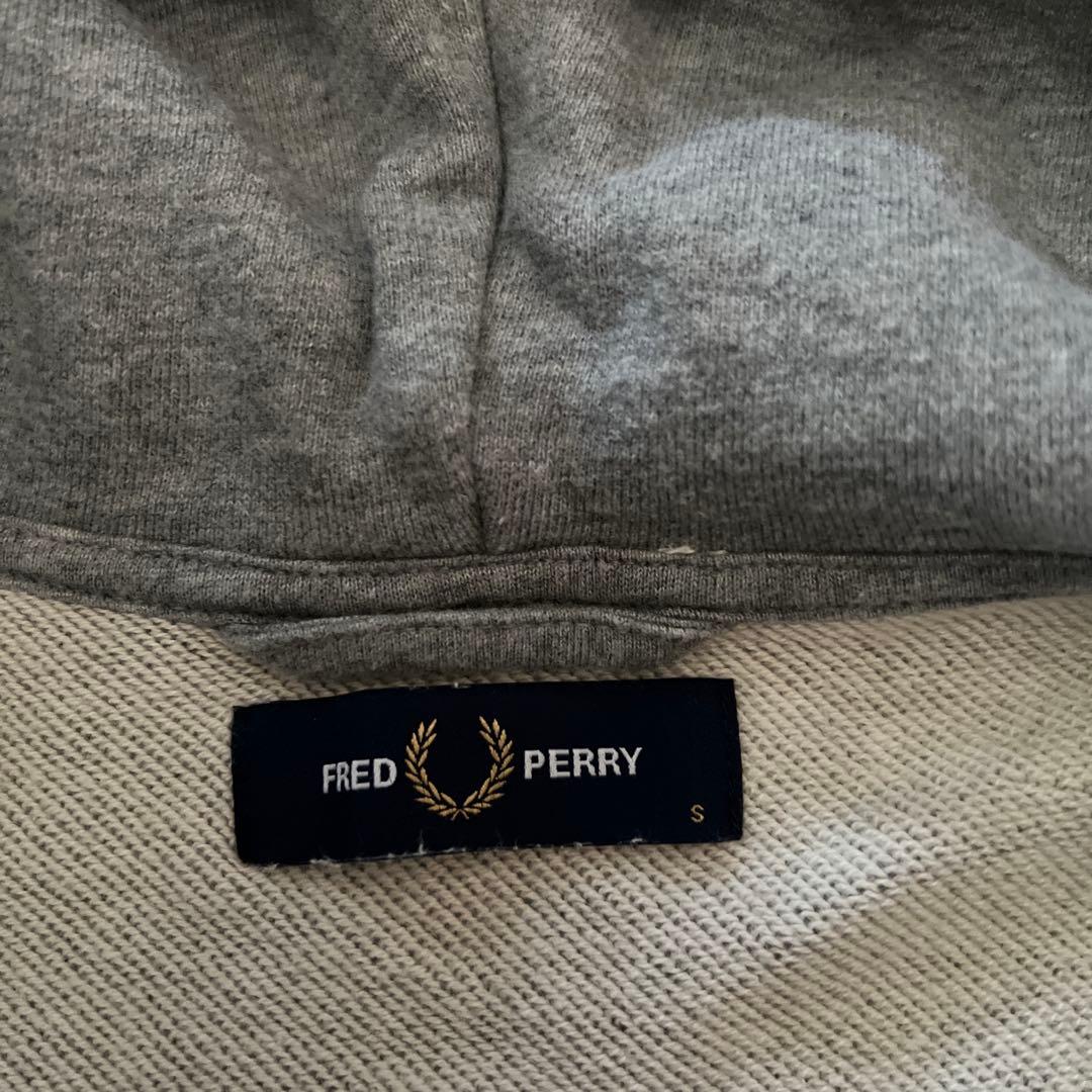 フレッドペリー コットン フルジップスゥエットパーカー　メンズS