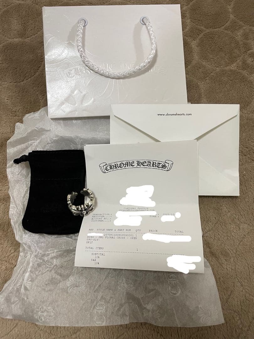 【新品未使用】ダブルフローラルクロスリング クロムハーツ