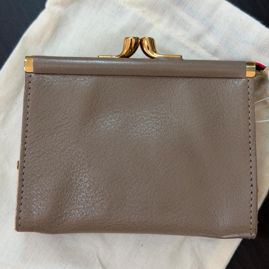 【新品未使用】イルビゾンテ 二つ折り がま口 財布 グレー
