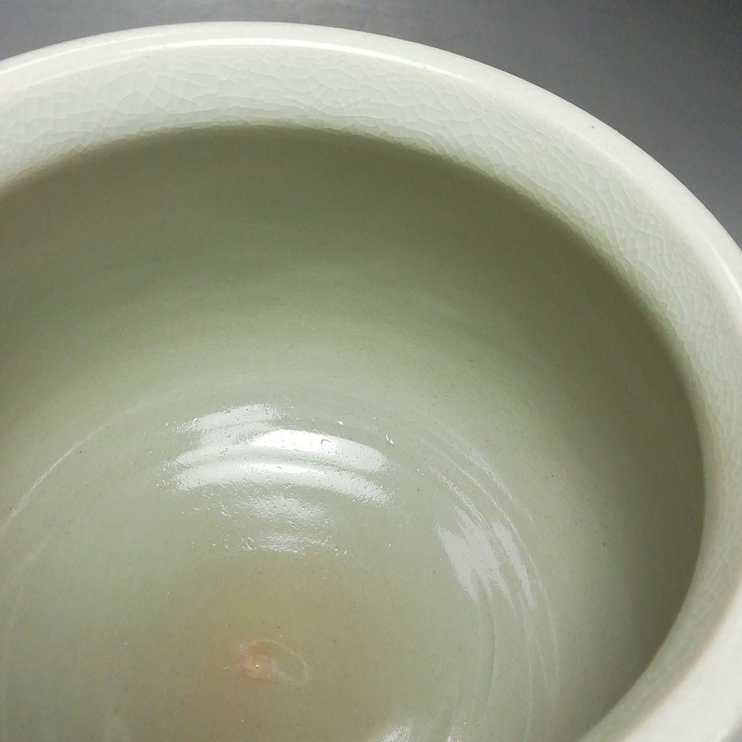 Ｓ６１２　水指　『三嶋芋頭水指』『開田開山造』『礼賓手』　共箱　茶道具