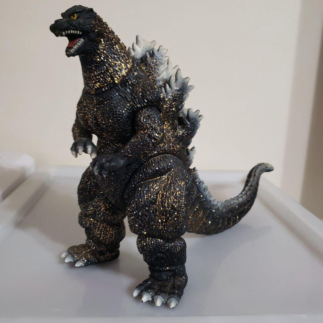 バンダイ　ソフビ　世紀末覇王ゴジラ 黒と金のラメ 約30cm