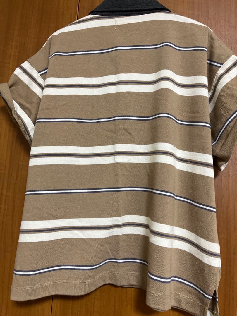 MACHATT マチャット　ボーダーラガーシャツ　ベージュ