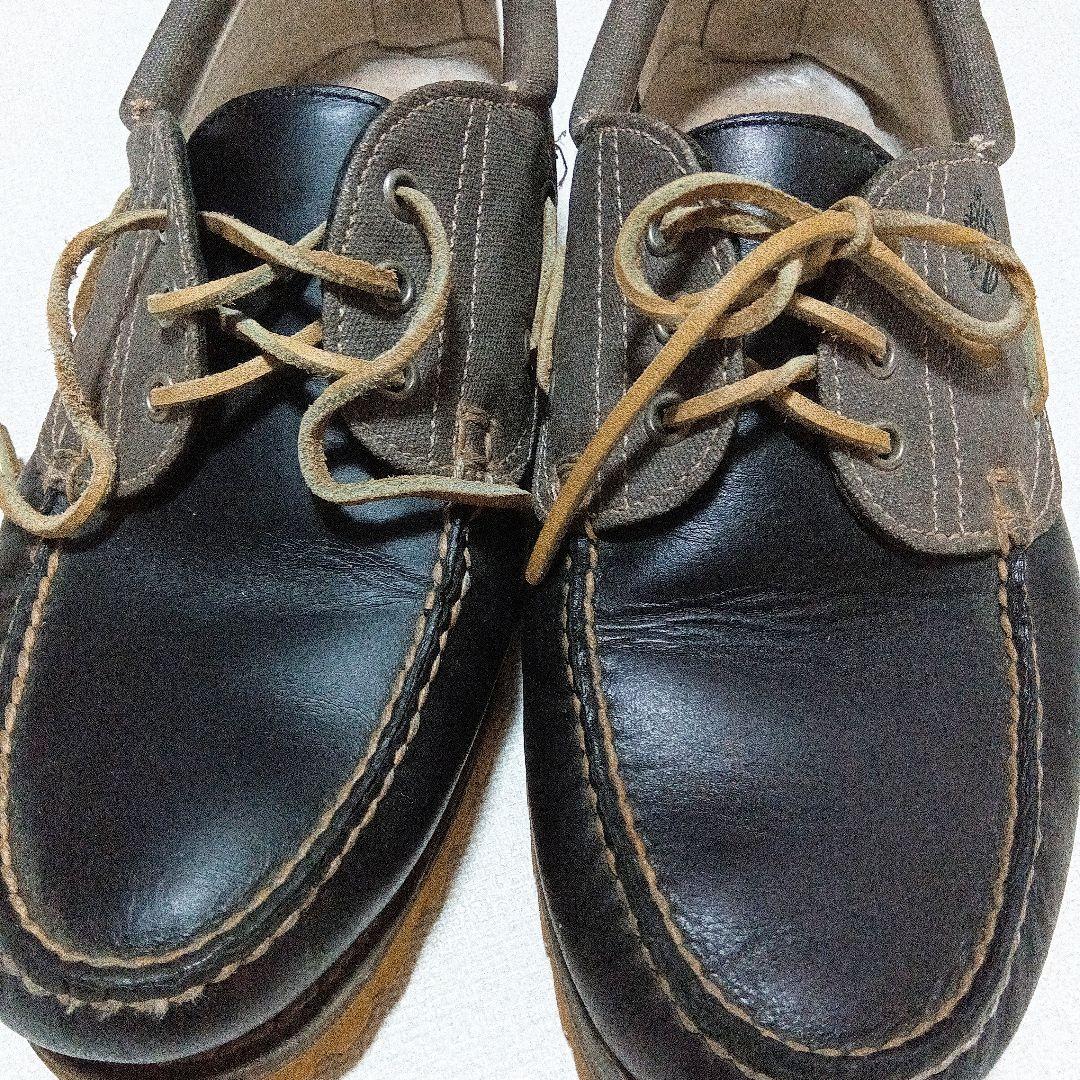 ティンバーランド　スリーアイ　モカシン　デッキシューズ　ブラック　28.0