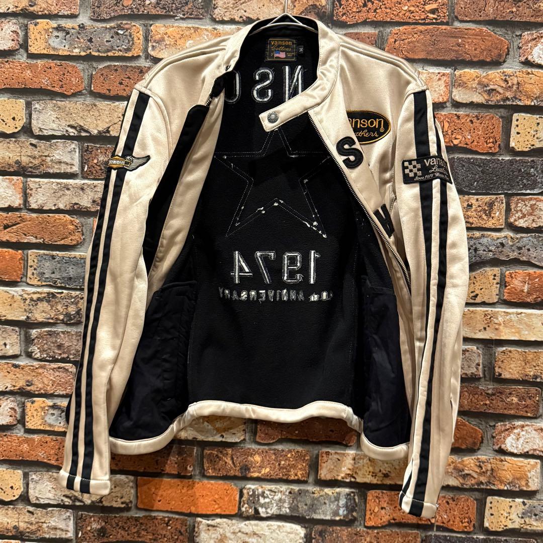 【VANSON】ライダース ジャケット ワンスター 40周年モデル ボンディング