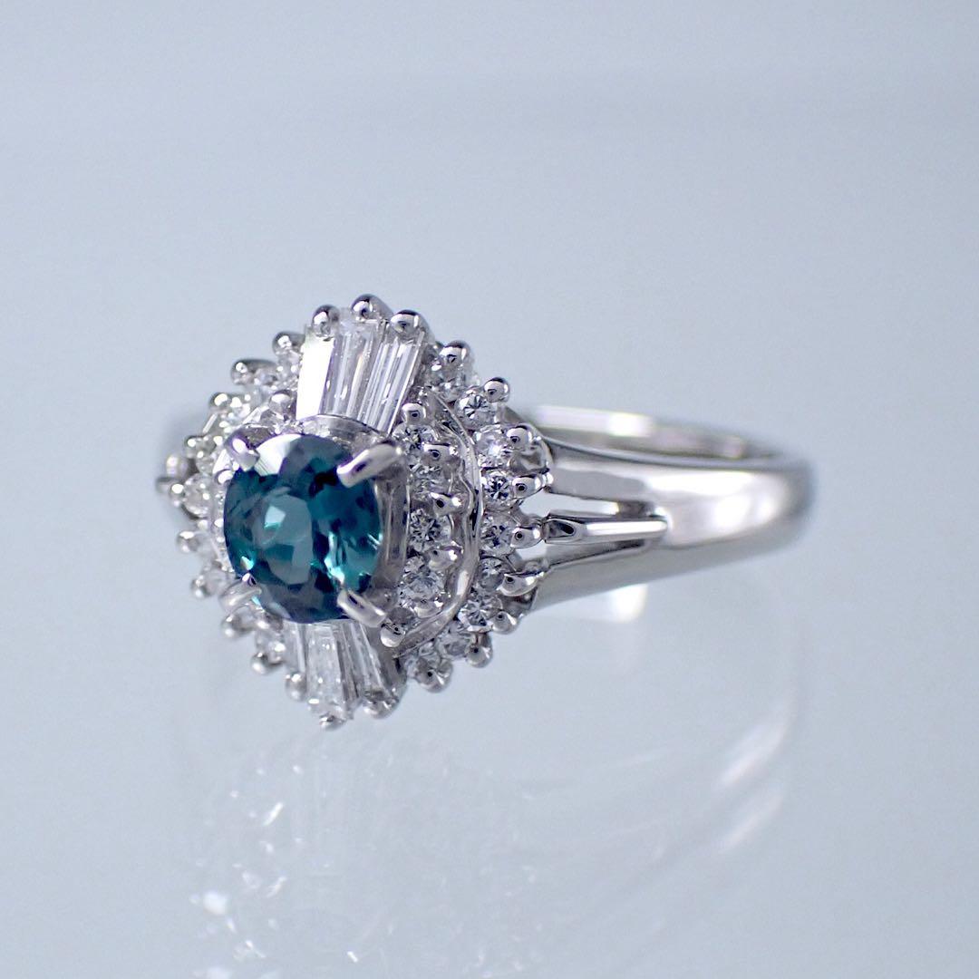 三越 極上アレキサンドライト0.31ct ダイヤ0.30ct Pt900 リング