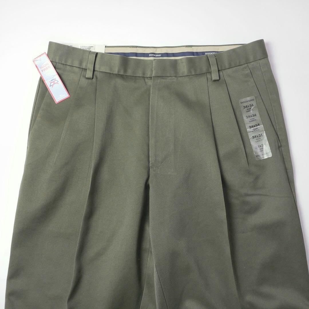 デッド00sビンテージ リーバイス ドッカーズ ツータック チノパンW34パンツ